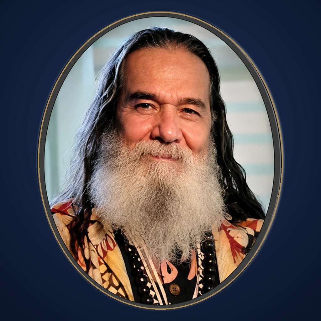 Official portrait of Guadalupe “Mazatzin” Acosta, PKOA-appointed representative, Polynesian Kingdom of Atooi