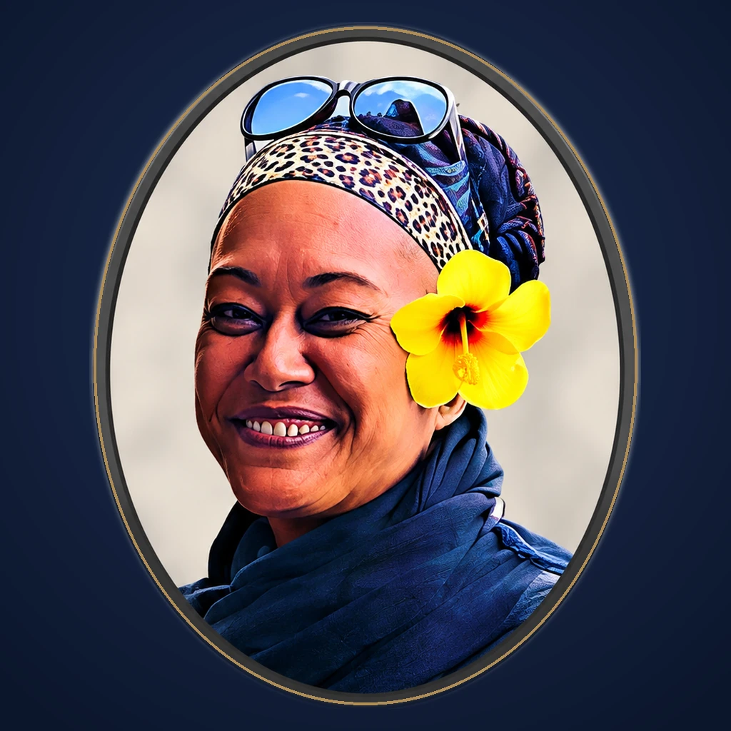Official portrait of Chiefess Vaihere Teaotea, PKOA-appointed representative, Polynesian Kingdom of Atooi