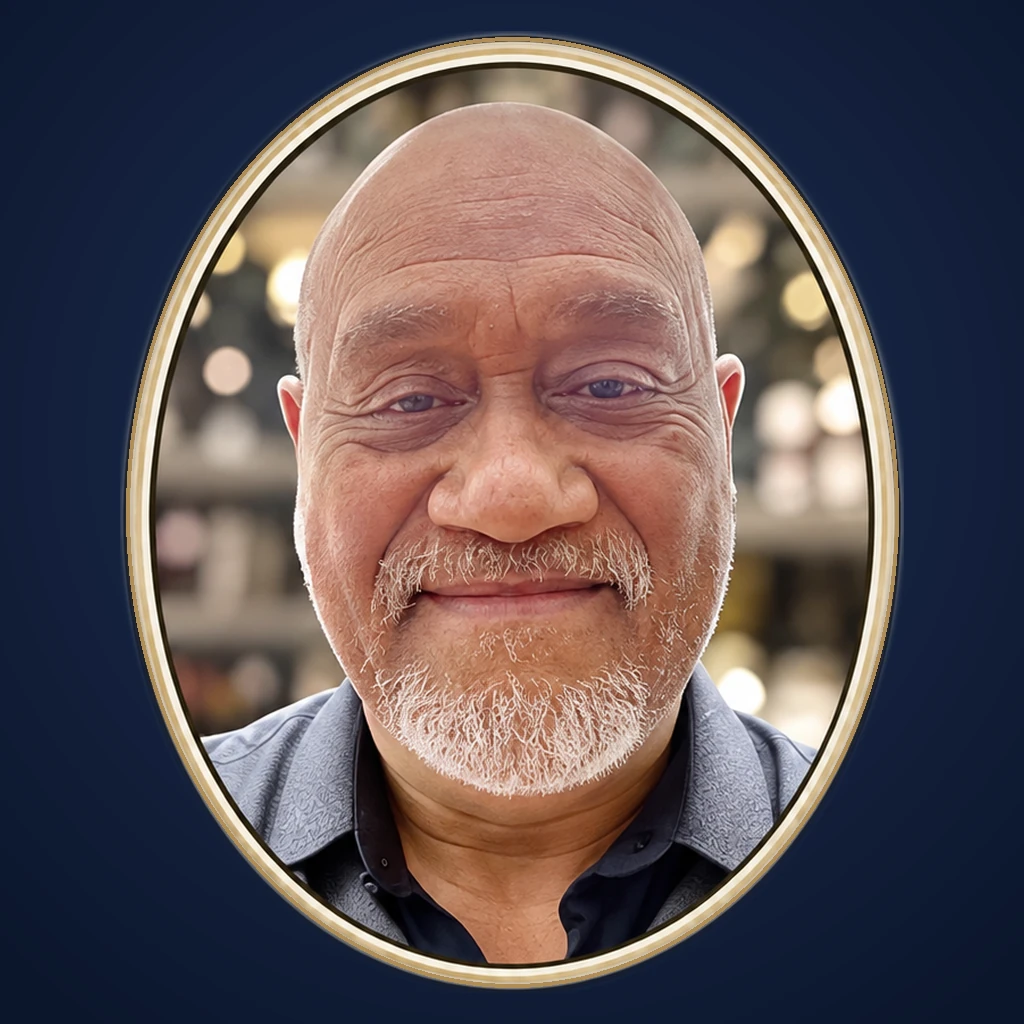 Official portrait of Ene Faletogo, Minister of Interior, Polynesian Kingdom of Atooi