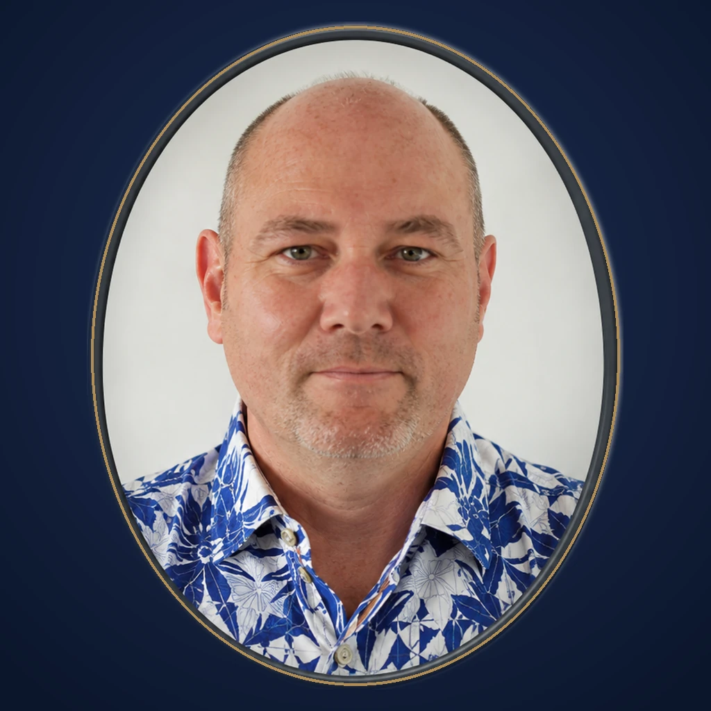 Official portrait of Raymond Neil, Representative for United Nations Engagement, Polynesian Kingdom of Atooi