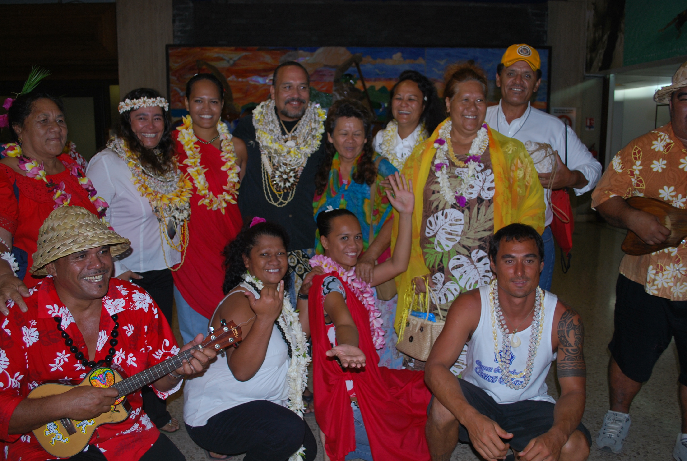Farewell at Tahiti airport